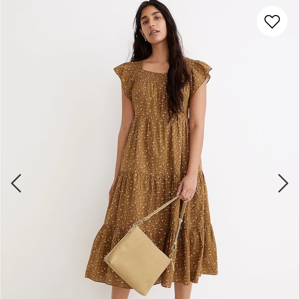 Madewell Tiered Midi Dress - Daisy Stitch